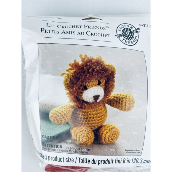 Loops & Threads Lil Crochet Friend Kit ~ Lion~ Intermediate Level - Read - Picture 2 of 10